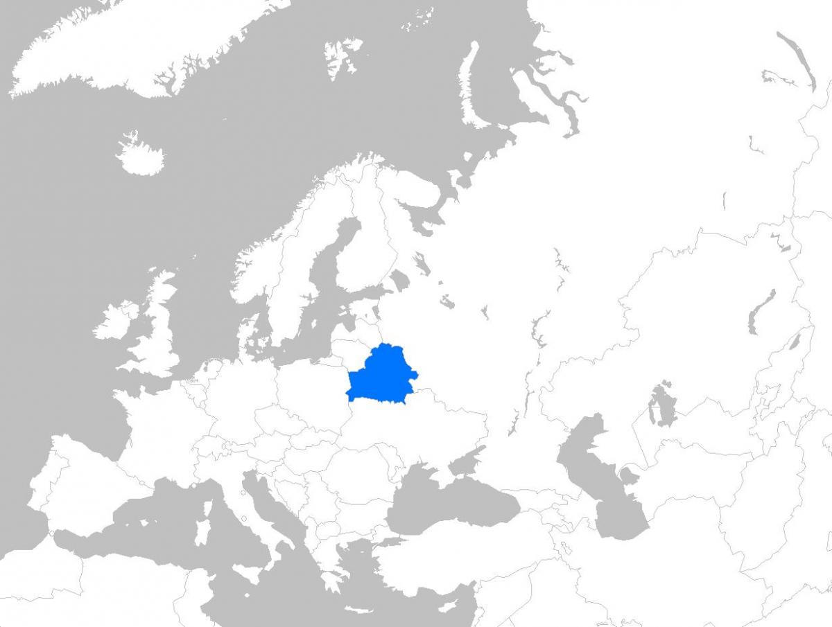 Žemėlapis Baltarusijai europoje