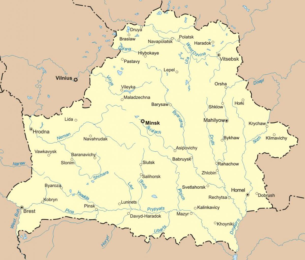 žemėlapis: baltarusija