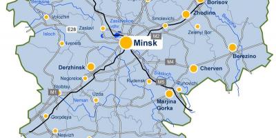 Minsko žemėlapis Baltarusija
